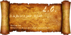 Lajbiczjer Olaf névjegykártya